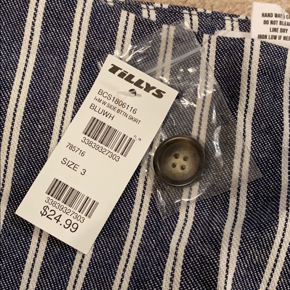 tilly’s striped wrap + button up skirt! - Picture 3 of 5